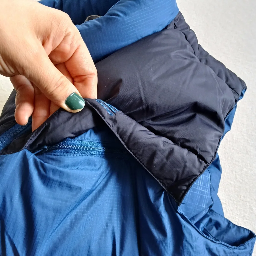 lands end ♡ down feather blue vest mens xl puffer cavin core winter gorpcore
